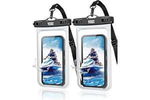 YOSH wasserdichte Handyhülle für Große Handys bis zu 8,5 Zoll, 2 Stück Wasserfeste Handyhülle für Bootfahren SUP, Unterwasser Handytasche für iPhone 17 16 15 14 Pro Max Samsung S25 S24 S23 Ultra