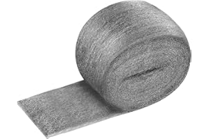 iunio Wire Wool, 3 Meter Steel Wool Mice Blocker 0000 Fine, Wirewool Mice for Cleaning, Metal Polishing, Wood, Hole Filler Wall for Rats Rodent Control, Kitchen, Garage, Attics, Garden