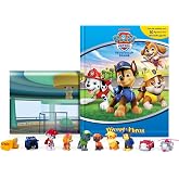 Paw Patrol La Patrulla Canina Diverti-Libros - Libro infantil de cuentos, 10 figuras, 1 alfombra de juego