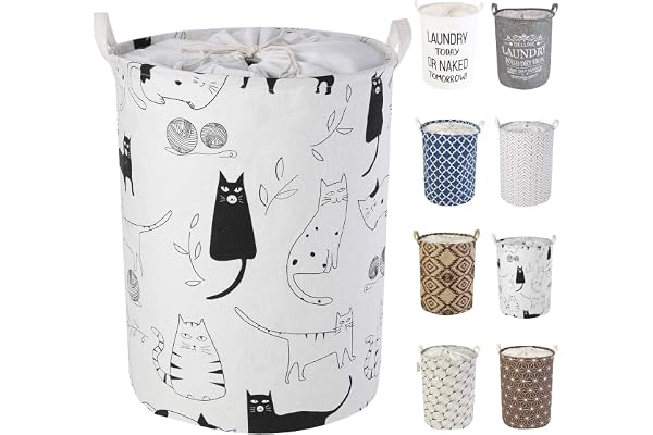 LessMo 19,7" Paniers à Linge, Paniers à Linge Pliable Grand Bac de Rangement en Tissu Corbeille à Linge pour Organiser Chambre d'enfants, Jouets, Vêtement