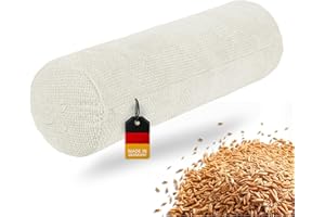 ‎OMNANA OMNANA® CUSHY™ Yogarolle Ø 20cm – Yoga Bolster Rolle mit Dinkelfüllung – Zylinder-Kissen, Velvet Bezug, waschbar – Made in Germany – Passend für Yin Yoga