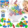 Pipihome Tetris Tower, 64 Pieces Tetris Tetra Tower, Tetris Game for Children, Tower of Tetris Game, Girl Game 4 5 6 7 8+ Years, Educational Games 3 Years, Montessori Girl Game 4 Years Old