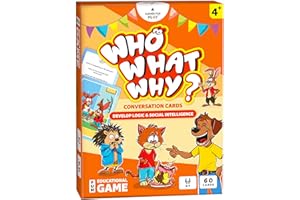 CLEVER FOX PLAY Who What Why Conversation Cards for Kids – Learning Activity for Social Skills, Emotional Intelligence & Critical Thinking – Educational Game to Foster Communication & Empathy, Ages 4+