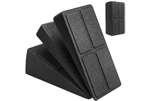 KK Squat Wedge Blocks 3Pcs Slant Board Adjustable Incline Board and Calf Stretcher Foam Wedge Block Durable for Stretching, Leg Extender
