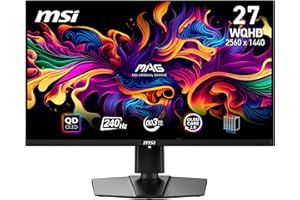 MSI MAG 271QPX QD-OLED E2 Gaming Display 26,5 cala WQHD - Panel 2560 x 1440 Quantum Dot OLED, 240Hz / 0,03ms, 99% DCI-P3, XXL) E≤2, DisplayHDR True Black 400 - DP 1.4a, HDMI™ 2.0.1, USB Type-. C