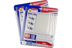 H HANSEL HOME 10 Couvertures livres 29,5x55cm autocollant et réglable, transparent, Lot de 10 pièces Couvre-livres facile et confortable pour couvrir le livre