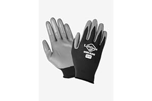LeMieux Unisex Flexible Work Gloves in Black with Coated Fingers and Palm - Puncture & Abrasion Resistant - Comfortable Fit Hand Cover - Small