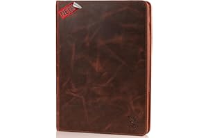 ‎MATADOR MATADOR „Barcelona“ Echt Leder Dokumentenmappe A4 mit RFID Schutz | Aktenmappe für Herren Konferenzmappe mit YKK Reißverschluss & Tablet-Fach | Ringbuch-Mappe DIN A4 Arbeitsmappe in Vintage Braun