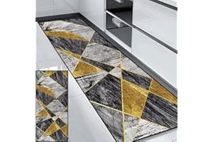 HUAXIQUE Passatoia Corridoio Tappeto Runner Lungo Passatoia Zerbino Facilmente Lavabile per Bagno Cucina Soggiorno Camera Da Letto 50x140cm Stile L