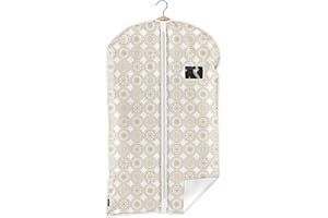 DOMO PAK LIVING Custodia per Giacca - Porta Giacche per Proteggere i tuoi Vestiti da Polvere e Tarme - Beige, 1 Pezzo 60x100 cm - Domopak Living