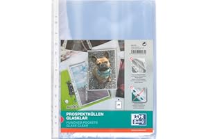 ‎OXFORD Oxford Prospekthüllen A4, glasklar, oben offen, 100 Stück