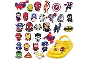SHIQUAN 30 Stück Charms für Shoe,Schuh Charm für Kinder,Superhelden Schuhanhänger,Cartoon Schuh Dekoration,Geeignet für Clogging Schuhe,Universell für Mädchen,Jungen und Erwachsene