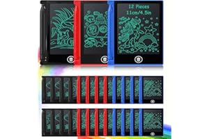PIUCRTY Lcd - Lavagna da scrivania per bambini, 12 pezzi, per l'occupazione, per viaggi in auto, per bambini, per il compleanno dei bambini, per gli ospiti, per la pittura a LED, per il viaggio, per i piccoli