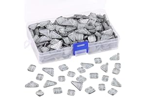 Swpeet,Juego de azulejos de mosaico de colores mezclados, 1 libra, azulejos de mosaico auténticos, cuadrados y triangulares, mosaico de cristal con purpurina, manualidades, suministro