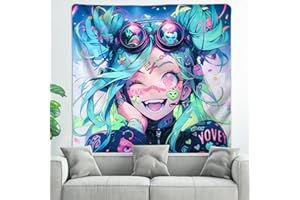HOUHUANG dipinti con motivi animati illuminati di ragazze sorridenti, adatti per case, bar e feste fluorescenti all'aperto. 150 x 150 cm (una ragazza in uscita)