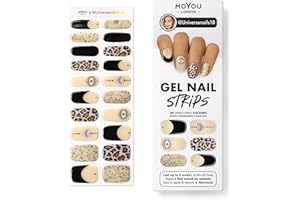 MOYOU LONDON Semi Cured Gel Nail Strips, 20 Pc. Gel Wraps for Nails, Easy Apply & Remove for Salon-Quality Manicure, Works with Any Nail Lamps - universenails18 02
