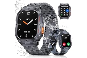 ESFOE Reloj Inteligente Hombre para Android iOS, 1,95" AMOLED Smartwatch Hombre con Llamada Bluetooth, 360 mAh Reloj Deportivo con Podómetro, Pulsómetro, Monitor de Sueño