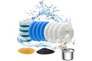 Heroange 4 Pack Replacement Filter for 2L Cat Water Fountain WF150, Triple Filtering, Dog Water Fountain Filter