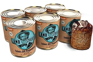 LANDSTREICHER Demeter Bio Dosenbrot, 10 Jahre haltbar (6, Roggenbrot)