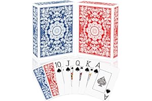 Sondeng 2 Pack Playing Cards Deck of Cards Professional Poker Set Jumbo Index Large Print Playing Card for Adults Seniors,Card Games for Night Party Playing Card for Family Companion Blue Red