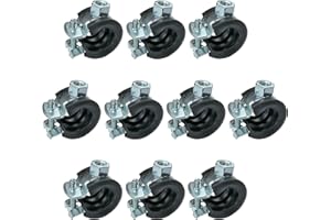 AERZETIX - Juego de 10 - Abrazadera isofónica - soporte de fijación con junta - para tubo Ø3/8'' - DIN EN 10111 - en acero galvanizado - para atornillar М8 - C49875