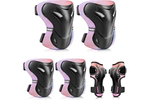 ‎YOOXARMOR Knieschoner Kinder Schoner Inliner Kinder Knieschützer Ellenbogenschützer Set für 3-6-13 Jahre Jungen Mädchen Schutzausrüstung Schützer Set für Rollerskates,Fahrrad, Radfahren, Skateboard, Scooter