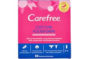 Carefree Flexiform Pantyliners – Aroma fresco – Blanco – Pack de 58