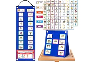 SANLEBI Visual Timetable Children Daily Routine Chart with 86 PECS Cards Now and Next Board for Kids Autism Preschool ADHD ASD for Home School