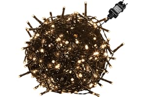 ‎VOLTRONIC VOLTRONIC LED Lichterkette, IP44, Modell- und Farbwahl, 400 LEDs, Grünes Kabel, warmweiß
