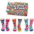 United Oddsocks Zoomers – Scatola Da 6 Calzini Spaiati Per Ragazzi, Taglia UK 12-5.5/EUR 30.5-38.5, Cotone, Mix & Match