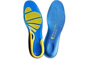 SLIM FEET PRO Plantillas antigolpes de gel, talla L, para zapatillas de seguridad, deportivas, senderismo, caminar, cuidado de los pies, antideslizante, antiolor, pies planos o huecos, sensibles, hallux valgus