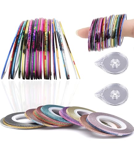 FRCOLOR 52 Rollen Nagelstreifenband – Glänzend & Matt, 0,3 Mm Schmal | Für Nail Art, DIY-Dekoration Auf Nägeln, Handy & Mehr