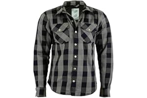 BOSMOTO Lumberjack Jacke für Herren, ROT/GRAU (XXXL, GRAU)