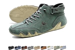 LOVEWLVNCL Stivali alti in pelle scamosciata fatti a mano - Scarpe Beck unisex for esterni Explorer Stivali Chukka leggeri impermeabili Scarpe da ginnastica casual traspiranti antiscivolo for passeggiate Escursi