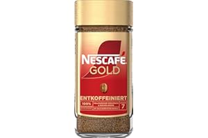 NESCAFÉ GOLD Entkoffeiniert, löslicher Bohnenkaffee, Instant-Kaffee aus erlesenen Kaffeebohnen, vollmundig & aromatisch, koffeinfrei, 1er Pack (1 x 200g)