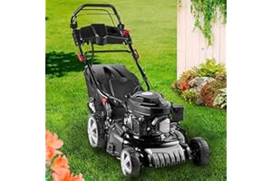 BRAST® Benzin Rasenmäher mit Antrieb | 3,5kW(4,76PS) | Elektrostart | 46cm Schnittbreite | viele Modelle | TÜV | 4 Takt OHV Motor | 30-80mm Schnitthöhe | 60L Fangkorb | Stahlgehäuse | 18170 Estart
