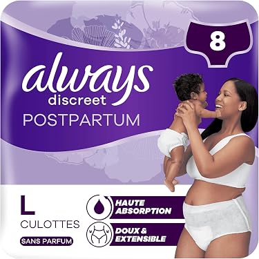Culottes Jetables Post-partum Pour Femmes - Lot De 7 - Coton Respirant - Tailles L à XXL - Pour Maternité, Voyage, Règles - 5