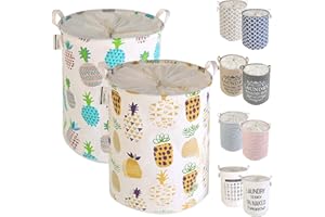 LessMo 2PCS Grand Organiser Paniers pour Vêtements Stockage, Panier à Linge en Tissu, pour édredon, Oreiller, literie, Couverture et Vêtements【 Imperméable, Pliable, Antipoussière】