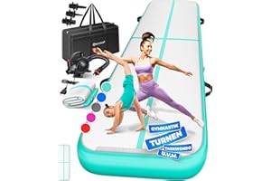 ‎KESSER KESSER® Turnmatte Aufblasbar Airtrack 2m/3m/4m/5m/6m Fitness-Matte Gymnastikmatte | inkl. Tragetasche & elektr. Luftpumpe | Yogamatte, Tumbling Matten, Trainingsmatte, Turn- & Fitness