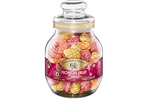 ‎CAVENDISH & HARVEY Cavendish & Harvey Tropical Selection 966g Glas | Mango, Grapefruit, Maracuja, Kalamansi, Ananas | Fruchtbonbons mit natürlichen Aromen | Vegan, Halal, Koscher | 1 x 966g
