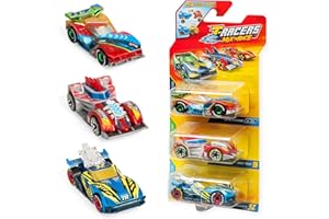 T-RACERS Mix ´N RACE 3 Pack – Pack of 3 collectible cars. Each car can be split in two with interchangeable parts and wheels. Pack 9/12