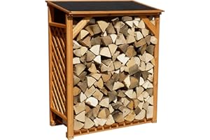 Promadino Kaminholzregal Speyer imprägniert honigbraun