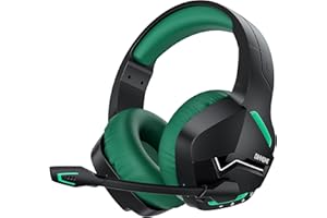 BINNUNE Gaming Headset, Wireless Headset für PS4 PS5 PC Playstation 4 5, Gaming Kopfhörer mit Mikrofon Bluetooth USB Gaming Headset Wireless mit 48 Stunden Akkulaufzeit