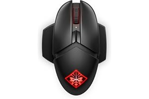 HP Photon Omen Ratón Inalámbrico Gaming - (100-16000 PPP, 11 Botones Programables, Batería Carga QI - Duración hasta 50 Horas, RGB LED, Windows 10 y superior; MacOS 10.11 o posterior), Color Negro