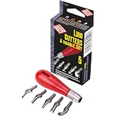 Essdee mold and handle set for five Lino craft sets (Lino Cutter Styles 1 to 5)