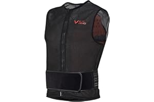 BLACK CREVICE Rückenprotektoren Weste für Kinder, Jugendliche & Erwachsene I Atmungsaktive Weste mit Anti-Shock-Schaum I Verstellbarer Hüftgurt für optimalen Sitz I Versch. Größen