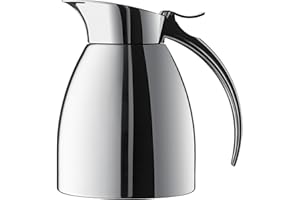 Emsa Eleganza 502663 dzbanek termiczny | pojemność 0,3 l | zamknięcie Easy Open | 12 h gorąco, zimno przez 24 h | stal nierdzewna