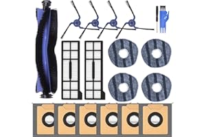 VIEWALL 19 Pack X10 Accessories Kit Replacement for Eufy X10 Pro Omni Vacuum,1 Main Brush,4 Mop Cloth Pads,4 Side Brushes,2 HEPA Filters,6 Replacement Dust Bags,1 Cleaning Tools,1 Screwdriver