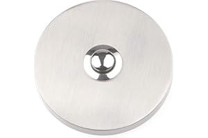 HUBER dzwonek płytka dzwonka 12010, jednokrotny natynkowy, okrągły, z prawdziwego metalu