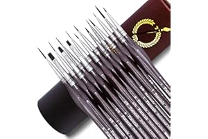 PINTURALE ARTS Pinturale Set Pennelli Per Dipingere - 15 Pennelli Pittura Professionali Di Precisione | Pennello Pittura, Pennelli Acquerello, Pennelli Acrilico, Penelli Modellismo, Pennelli Miniature